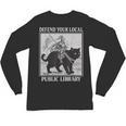 Defend Your Local Library Knight Cat Rider Book Lover Unisex Long Sleeve T-Shirt Defend Your Local Library Knight Cat Rider Book Lover Unisex Long Sleeve T-Shirt