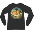 Dog Reading Book Rain Cozy Umbrella Cute Art Men Unisex Long Sleeve T-Shirt