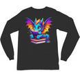 Dragon Reading a Book Bookworm Book Unisex Long Sleeve T-Shirt