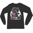 Dragon Reading A Book Cute Bookworm Book Lover Unisex Long Sleeve T-Shirt