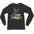 Dutch Shepherd Books Reading Dog Breed Graphic Unisex Long Sleeve T-Shirt