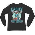 Easily Distracted By Books And Dragons Nerds Unisex Long Sleeve T-Shirt