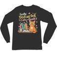 Easily Distracted By Cats And Books Book & Cat Lover Unisex Long Sleeve T-Shirt Easily Distracted By Cats And Books Book & Cat Lover Unisex Long Sleeve T-Shirt
