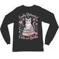 Easily Distracted By Cats And Books Reading Unisex Long Sleeve T-Shirt