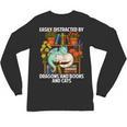 Easily Distracted By Dragons Books Cats Fantasy Book Lover Unisex Long Sleeve T-Shirt Easily Distracted By Dragons Books Cats Fantasy Book Lover Unisex Long Sleeve T-Shirt