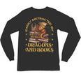 Easily Distracted By Dragons And Books Fantasy Book Lover Unisex Long Sleeve T-Shirt