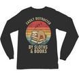 Easily Distracted By Sloths And Books Unisex Long Sleeve T-Shirt Easily Distracted By Sloths And Books Unisex Long Sleeve T-Shirt