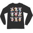 Easter Teacher Cute Bunny Reding Books Librarian Bookworm Unisex Long Sleeve T-Shirt