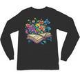 Enchanted Open Book With Blooming Flowers Unisex Long Sleeve T-Shirt Enchanted Open Book With Blooming Flowers Unisex Long Sleeve T-Shirt