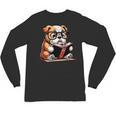 English Bulldog Reading a Book Dog For Men Women Girls Kids Unisex Long Sleeve T-Shirt English Bulldog Reading a Book Dog For Men Women Girls Kids Unisex Long Sleeve T-Shirt
