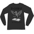 F-Caw-F Crow Book Lovers Vintage Bookish Bird Unisex Long Sleeve T-Shirt