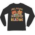 Fall In Love With Reading Autumn Pumpkin Teacher Book Lover Unisex Long Sleeve T-Shirt