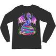 Fantasy Dragon Reading Books Bookworm Unisex Long Sleeve T-Shirt Fantasy Dragon Reading Books Bookworm Unisex Long Sleeve T-Shirt