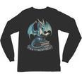 Fantasy Dragon Reading Magical Book Lover Halloween Vibes Unisex Long Sleeve T-Shirt