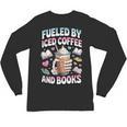 Fueled By Iced Coffee And Books Book Lover Retro Unisex Long Sleeve T-Shirt Fueled By Iced Coffee And Books Book Lover Retro Unisex Long Sleeve T-Shirt