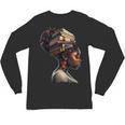 Girl Crown Of Books African Teacher Black History BHM Unisex Long Sleeve T-Shirt