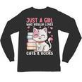 Girl Who Loves Cats And Books Cute Unisex Long Sleeve T-Shirt