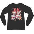 Girly Coquette Gingerbread Books And Hot Cocoa Cozy Season Unisex Long Sleeve T-Shirt