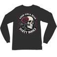 Good Girls Read Dirty Books Smut Reader Dark Romance Skull Unisex Long Sleeve T-Shirt