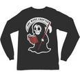 Grim Reaper Bookworm Cute Book Reading Halloween Unisex Long Sleeve T-Shirt