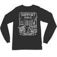 Groovy Support Your Local Library Book Reader Lover Bookworm Unisex Long Sleeve T-Shirt Groovy Support Your Local Library Book Reader Lover Bookworm Unisex Long Sleeve T-Shirt