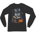 Halloween Girls Boys Cute Wolf Book Pumpkin Kids Halloween Unisex Long Sleeve T-Shirt Halloween Girls Boys Cute Wolf Book Pumpkin Kids Halloween Unisex Long Sleeve T-Shirt