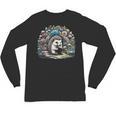 Hedgehog Reading Book Lake Scenery Reading Unisex Long Sleeve T-Shirt