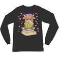 Highland Cow Reading Book Floral Bookworm Unisex Long Sleeve T-Shirt Highland Cow Reading Book Floral Bookworm Unisex Long Sleeve T-Shirt