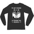 I’m Not Reading I’m Judging You Silently Fun Cat Book Lover Unisex Long Sleeve T-Shirt