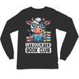 Introverted Book Club Reading Lover Cow Unisex Long Sleeve T-Shirt