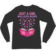 Just A Girl Who Loves Books Butterflies Reading Unisex Long Sleeve T-Shirt