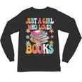 Just A Girl Who Loves Books Reading Cute Bookworm Girls Kids Unisex Long Sleeve T-Shirt