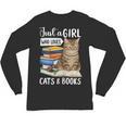 Just a Girl Who Loves Cats And Books Unisex Long Sleeve T-Shirt