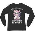Just a Girl Who Loves Unicorns & Books Bookish Unicorn Love Unisex Long Sleeve T-Shirt Just a Girl Who Loves Unicorns & Books Bookish Unicorn Love Unisex Long Sleeve T-Shirt