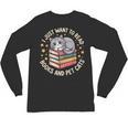 I Just Want To Read Books And Pet Cats Cat And Book Unisex Long Sleeve T-Shirt I Just Want To Read Books And Pet Cats Cat And Book Unisex Long Sleeve T-Shirt