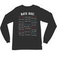 Library Due Date Stamp Card Librarian Book Reading Vintage Unisex Long Sleeve T-Shirt
