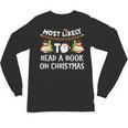 Most Likely To Read A Book On Christmas Snowman Family Unisex Long Sleeve T-Shirt