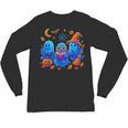 Little Ghost Coffee Tee Spooky Season Ghost Reading Book Unisex Long Sleeve T-Shirt