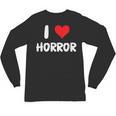 I Love Horror Heart Movies TV Show Books Writing Read Unisex Long Sleeve T-Shirt I Love Horror Heart Movies TV Show Books Writing Read Unisex Long Sleeve T-Shirt