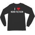 I Love Non Fiction Heart Books Reading Writing Writer Read Unisex Long Sleeve T-Shirt I Love Non Fiction Heart Books Reading Writing Writer Read Unisex Long Sleeve T-Shirt