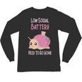 Low Social Battery Cute Snail With House Introvert Cozy Home Unisex Long Sleeve T-Shirt