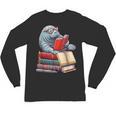 Manatee Reading Books Matching Bookworm Readers Librarian Unisex Long Sleeve T-Shirt