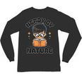 Nerdy By Nature Chibi Cute Book Lover Unisex Long Sleeve T-Shirt