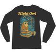 Night Owl Cozy Reading Tea Coffee Lover Bookworm Cute Unisex Long Sleeve T-Shirt