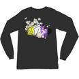 Non-Binary Book Lover Nonbinary Daisy LGBT Reading Pride Unisex Long Sleeve T-Shirt
