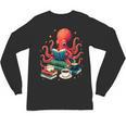Octopus Reading Books Tea Coffee Unisex Long Sleeve T-Shirt