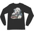 Old English Sheepdog Books Reading Dog Breed Graphic Unisex Long Sleeve T-Shirt