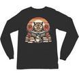 Owl Reading Books Book Library Bookworm Unisex Long Sleeve T-Shirt