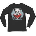 Panda With Book For Reading Enthusiasts Unisex Long Sleeve T-Shirt