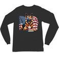Patriotic German Shepherd Dog Books Baseball American Flag Unisex Long Sleeve T-Shirt